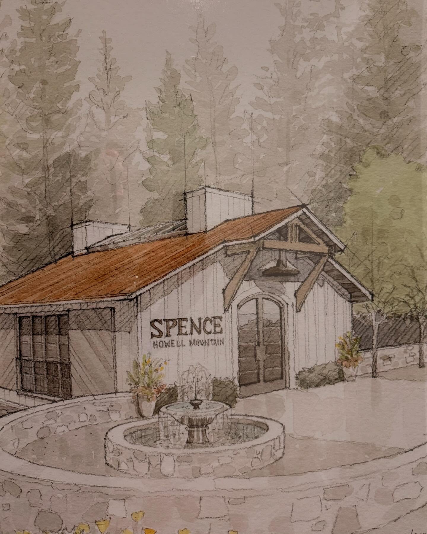 Sketch of the new Spence Tasting Room